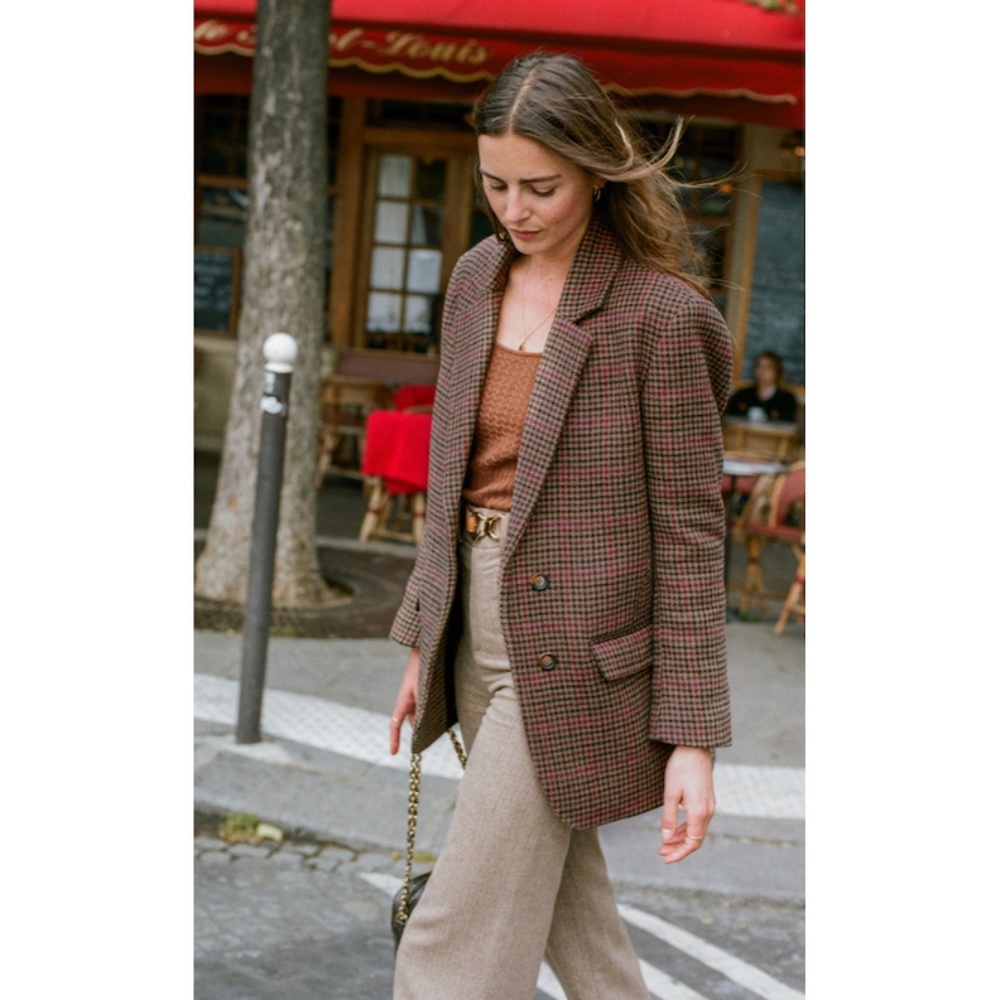 Rouje Jacques Jacket - Plaid - Size 34